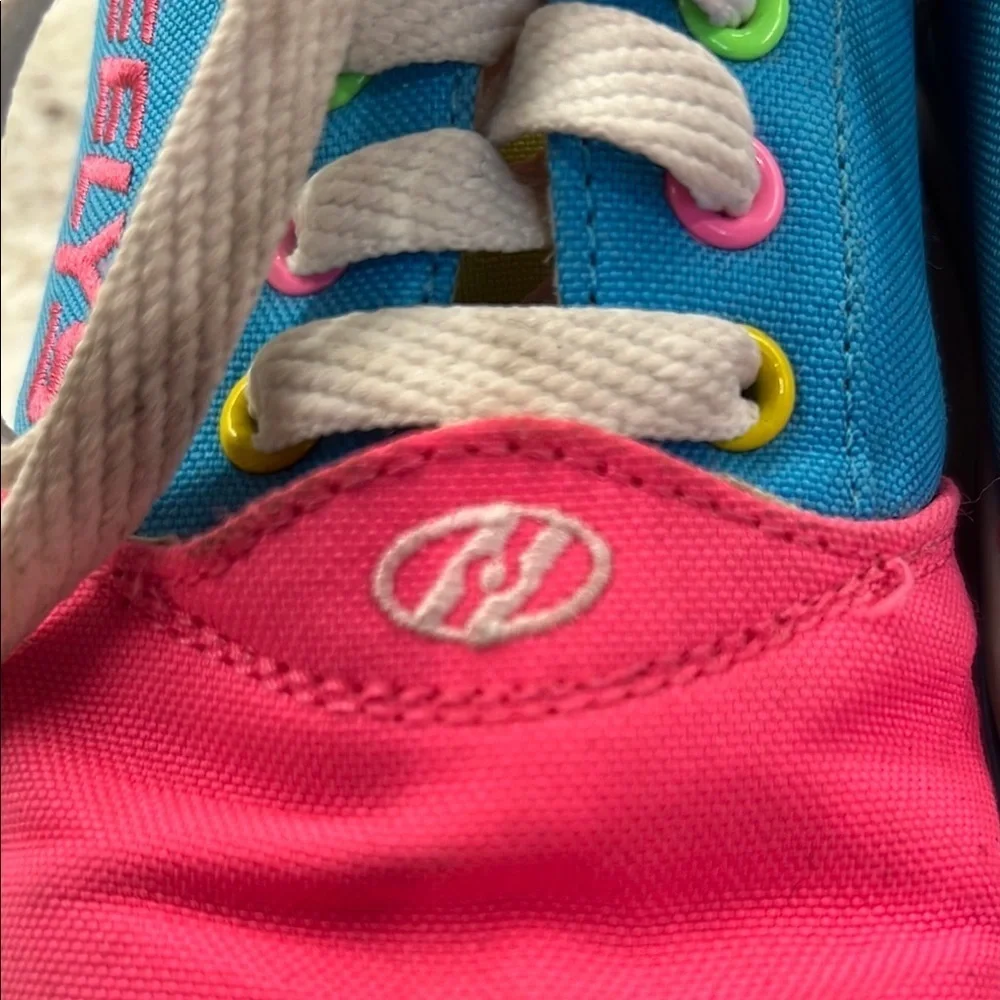 Heelys Pink and Blue Low-Top Sneakers with Wheels